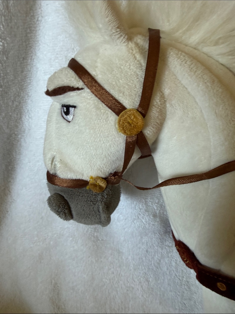 Disney Maximus 16” Long Tangled White Horse